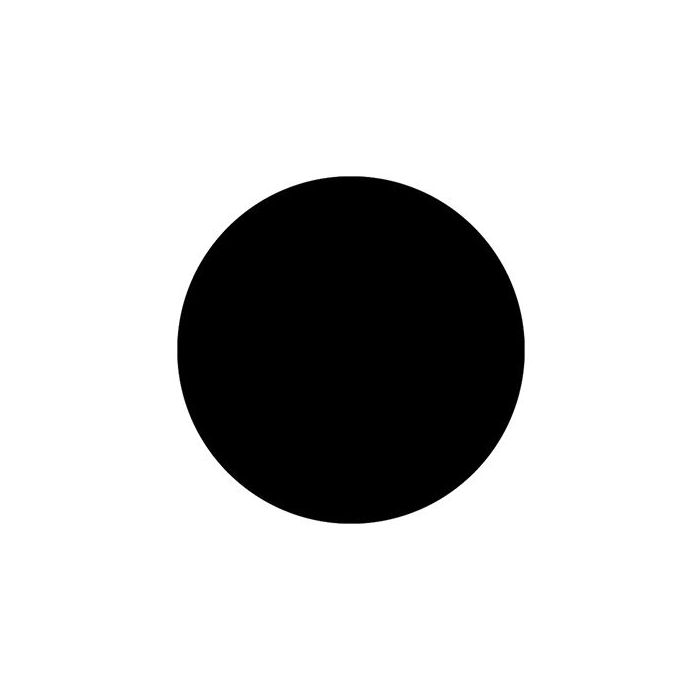 LABEL - 3/4 CIRCLE - BLACK FLOOD COATED - 1000/ROLL - CR.75-BLACK