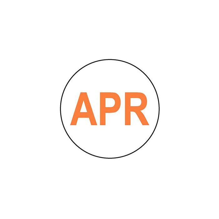 LABEL - 3/4 CIRCLE - APRIL - 500/ROLL - CR.75APR
