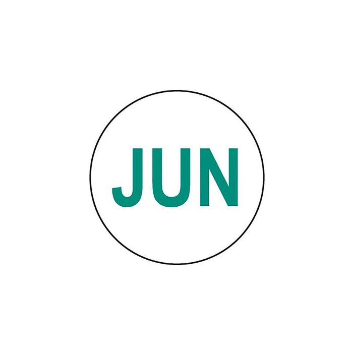 LABEL - 3/4 CIRCLE - JUNE - 500/ROLL - CR.75JUN