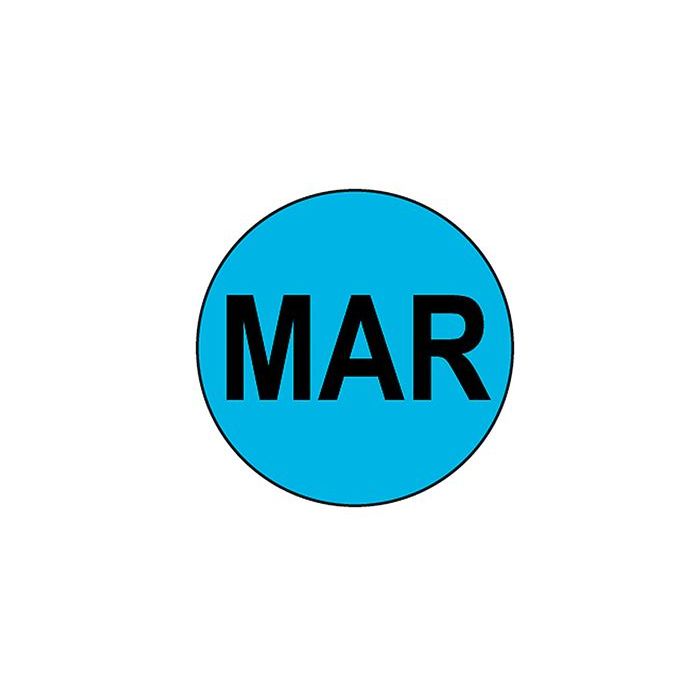 LABEL - 3/4 CIRCLE - MARCH - 500/ROLL - CR.75MAR