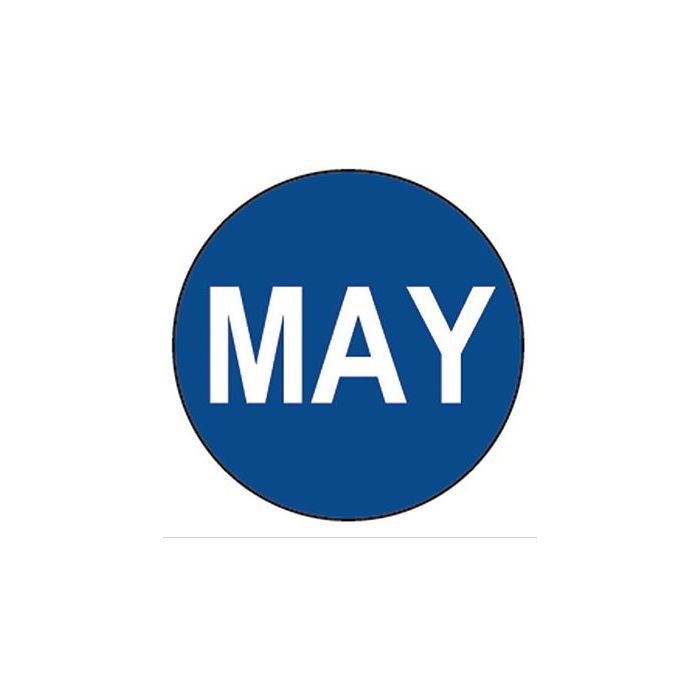 LABEL - 3/4 CIRCLE - MAY - 500/ROLL - CR.75MAY
