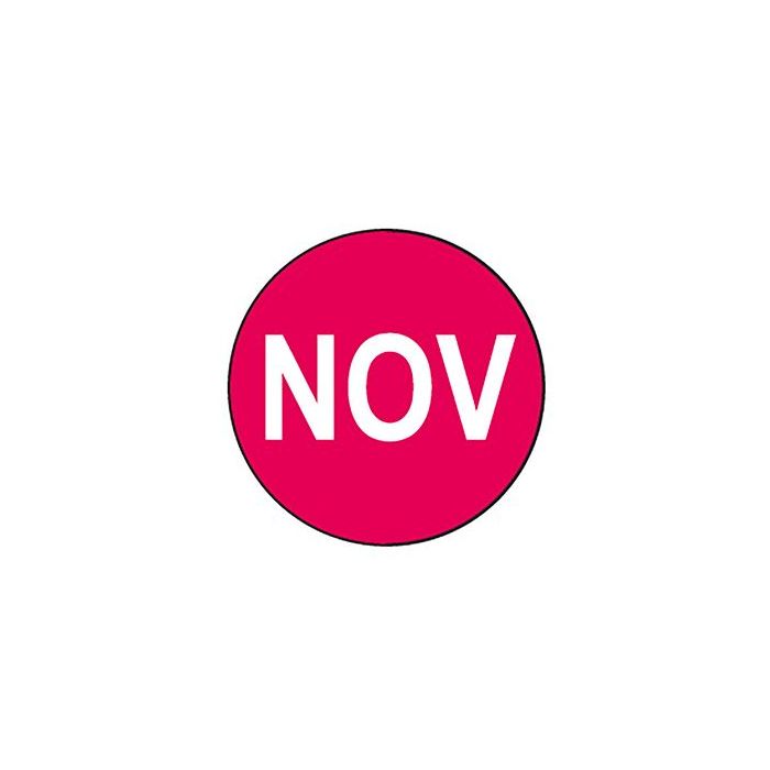 LABEL - 3/4 CIRCLE - NOVEMBER - 500/ROLL - CR.75NOV
