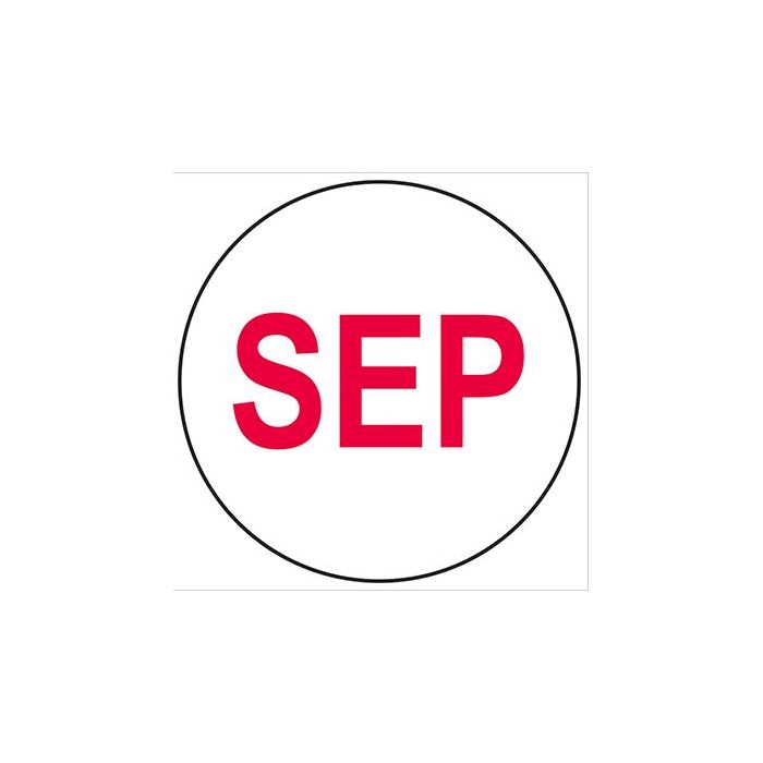 LABEL - 3/4 CIRCLE - SEPTEMBER - 500/ROLL - CR.75SEP