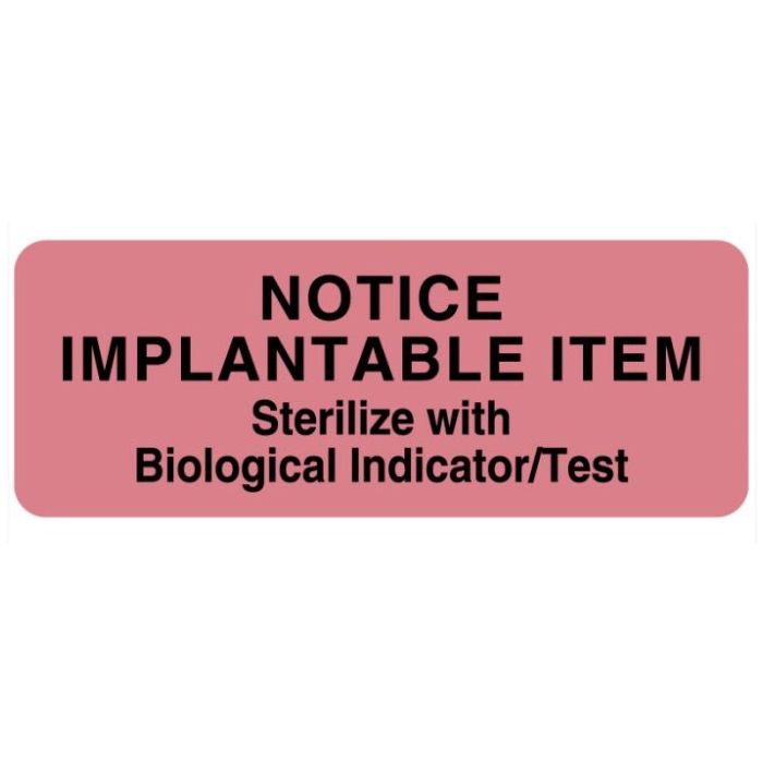 LABEL 3 x 1-7/8 NOTICE IMPLANTABLE ITEM