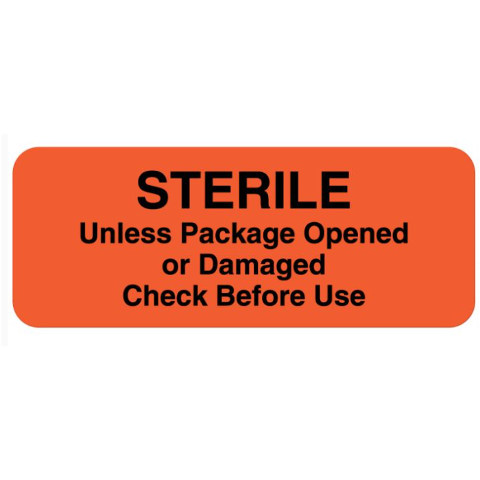 LABEL - 2-1/4 X 7/8 - STERILE UNLESS OPENED OR DAMAGED - CS707-J