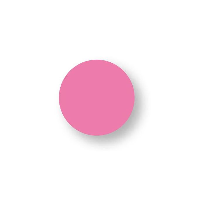 LABEL - CIRCLE - 1/2 DIA - FL PINK PAPER - 1000 LABELS/ROLL - DT217