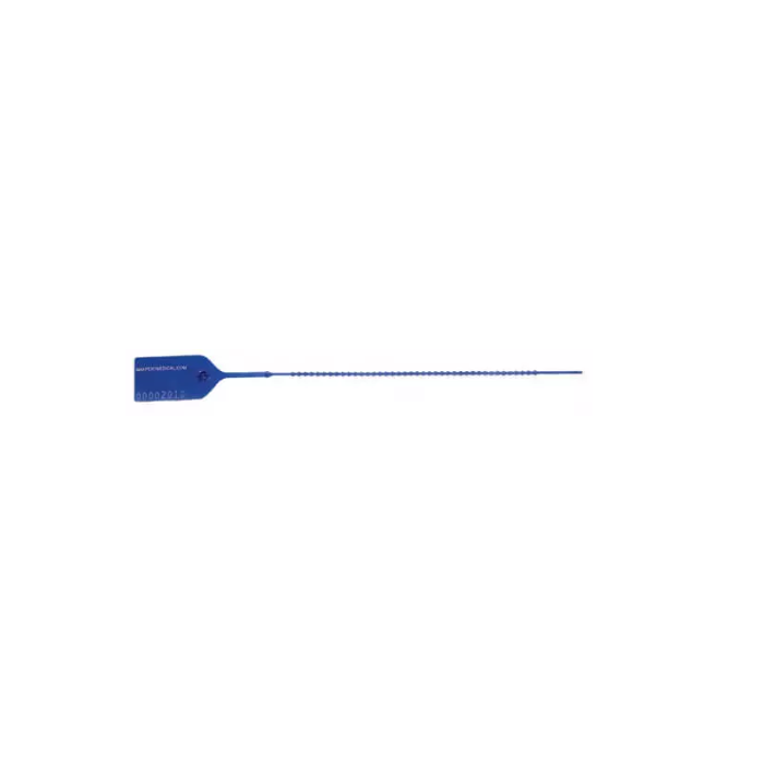 PULL TIGHT SECURITY SEAL - ADJUSTABLE - NUMBERED - BLUE - 100/PACK - DTE03B-J
