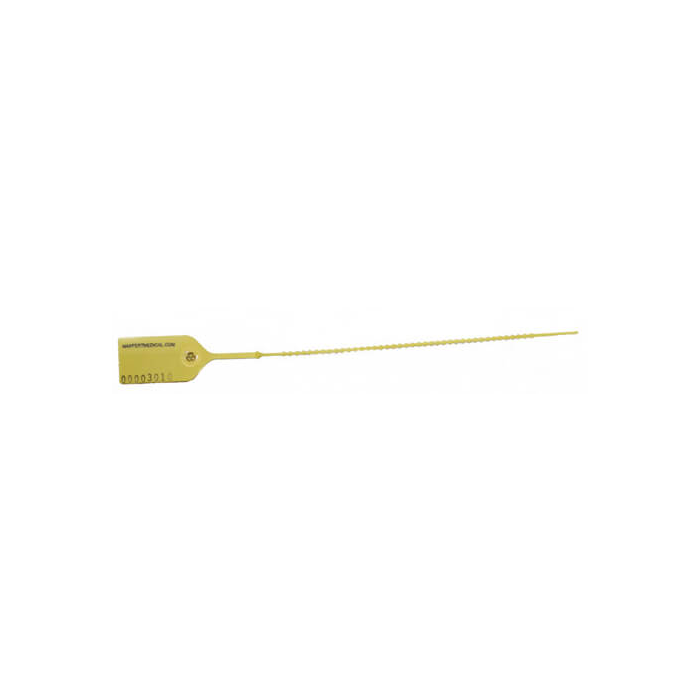 PULL TIGHT SECURITY SEAL - ADJUSTABLE - NUMBERED - YELLOW - 100/PACK - DTE03Y-J