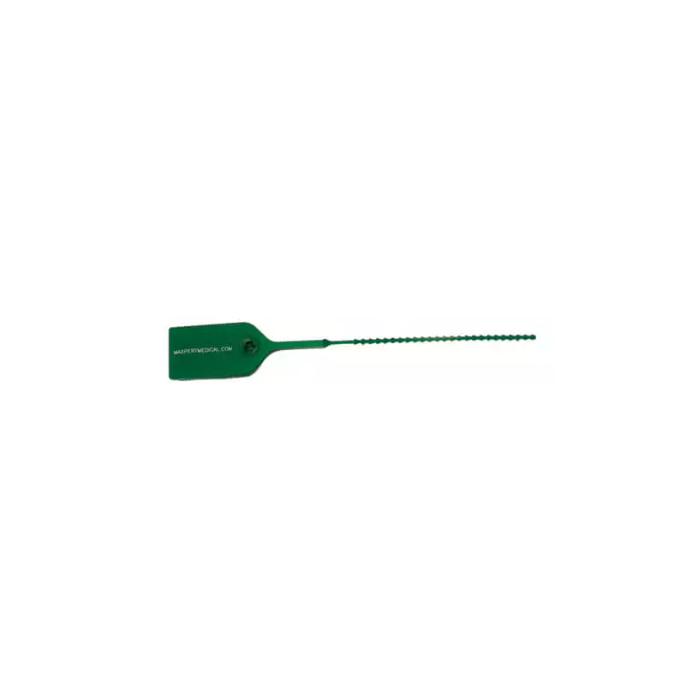 PULL TIGHT SECURITY SEAL - ADJUSTABLE - UNNUMBERED - GREEN - 100/PACK - DTE04G-J