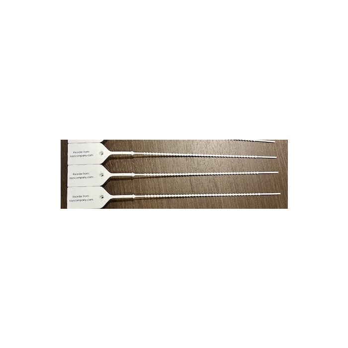 PULL TIGHT SECURITY SEAL - ADJUSTABLE - UNNUMBERED - WHITE - 100/PACK