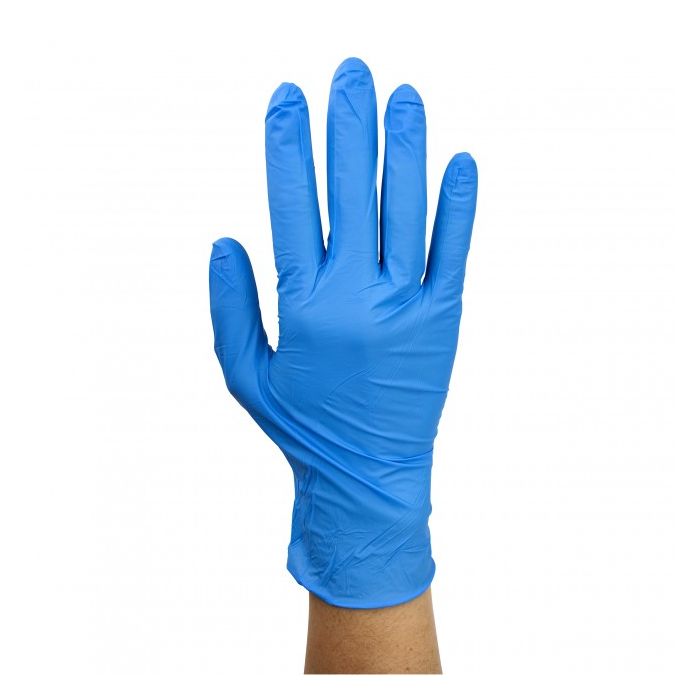 EXAM GLOVES - SAFE-TOUCH NITRILE - BLUE - LARGE - 100/BOX - DX2513