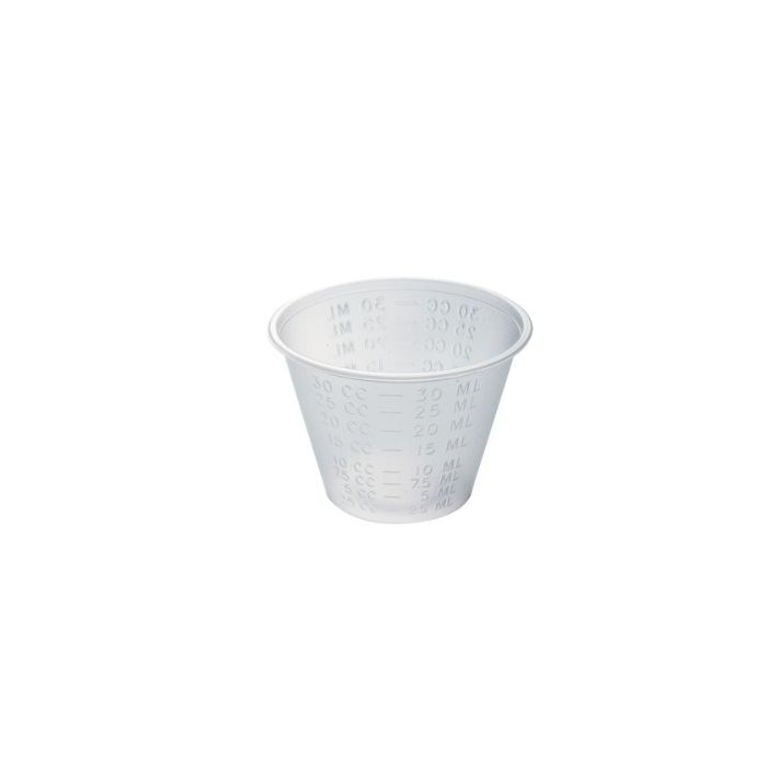 MEDICINE CUP - W/MEASUREMENTS - PLASTIC - 1 OZ - 100/SLEEVE - DX4252