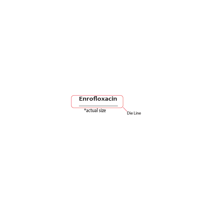WARNING LABEL - 1-9/16” X 3/8” - ENROFLOXACIN