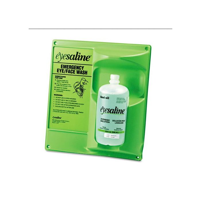 EYEWASH STATION -  INCLUDES EYESALINE SOLUTION - 32 OZ - EYEWASH32-STAT