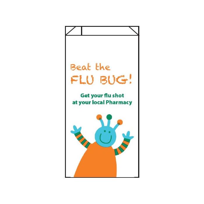 BEAT THE FLU BUG - 5 X 2 X 10 - RX BAG - 23 - FLUBAG 5X2X10