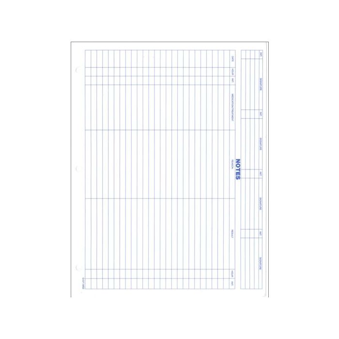 MEDSHEET - HEAVY STOCK - 1 COLOR WITH BLANK FRONT - 1000/CASE - G-0/1-MS3