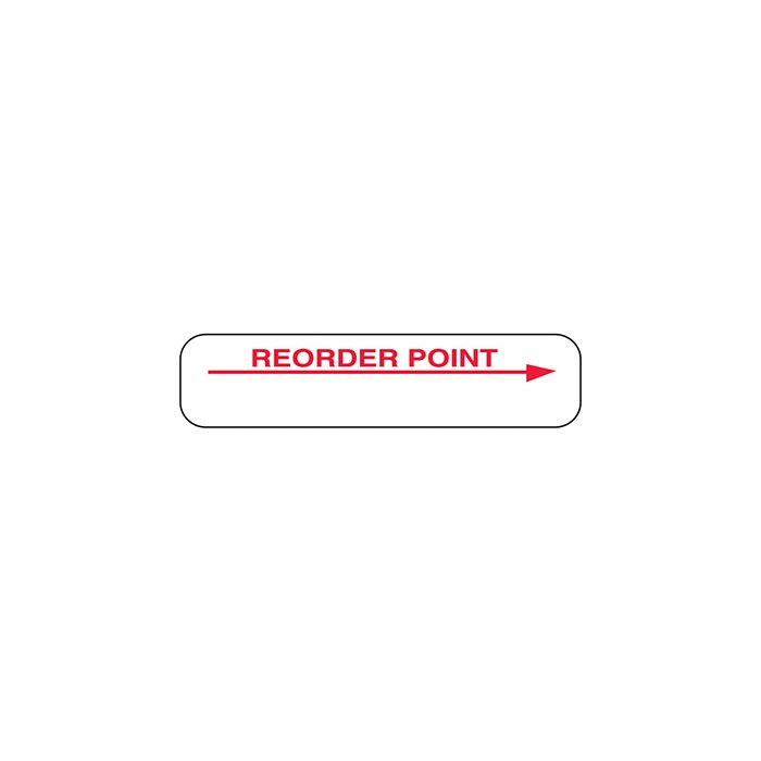 WARNING LABEL - 1-9/16 X 3/8 - REORDER POINT - 1414
