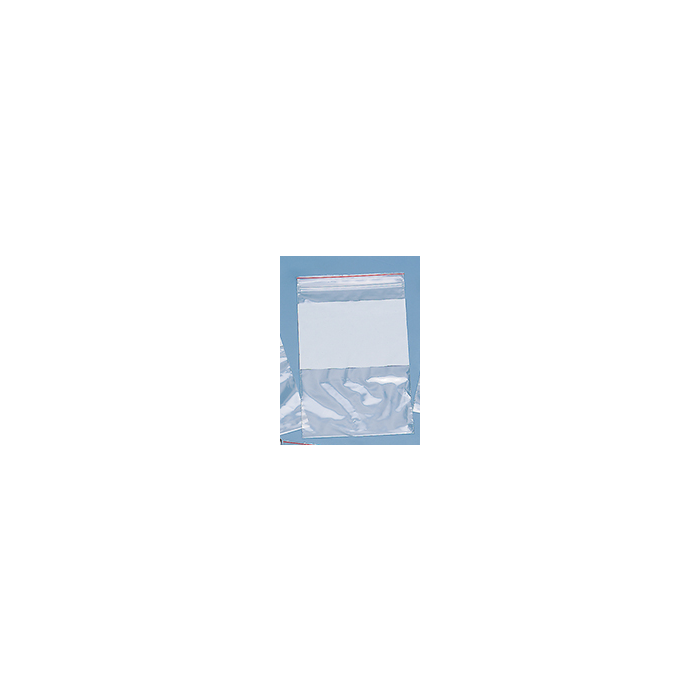 RECLOSABLE ZIP BAG - WHITE BLOCK - 9 X 12 - 2 MIL - 100/PACK - H7557-J