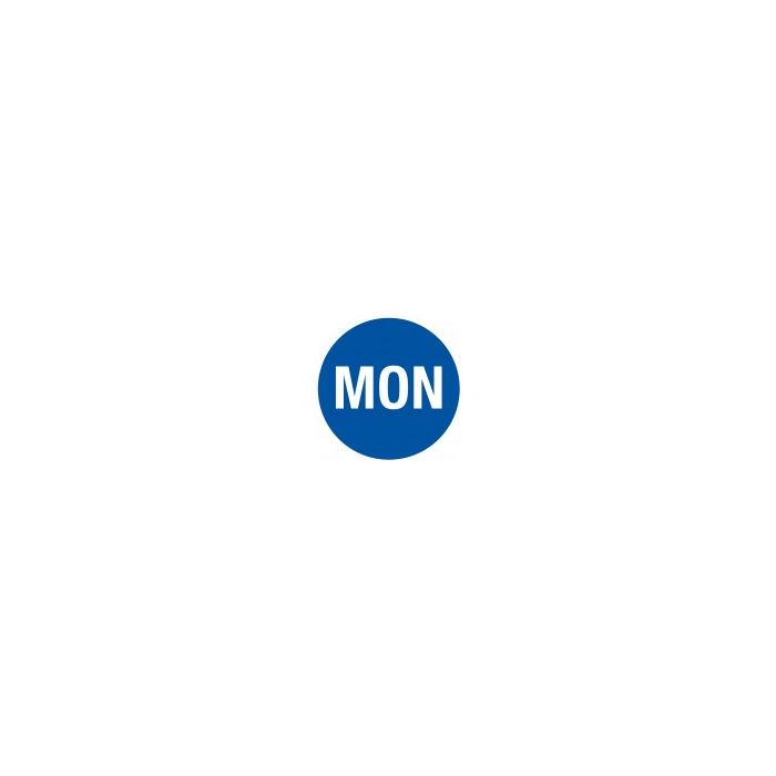 LABEL - 7/8 X 7/8 - MON - DARK BLUE - 500/ROLL - HD500-J