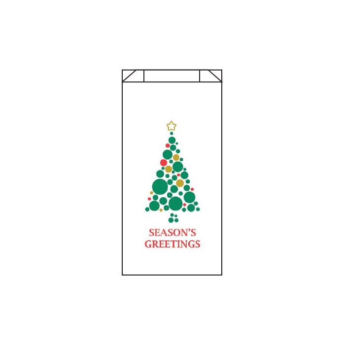 SEASON'S GREETINGS WITH TREE - 5 X 2 X 10 - RX BAG 23