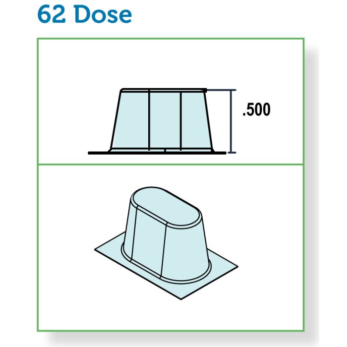 BLISTER - 62 DOSE HEAT SEAL - AMBER - 1000/CASE - J203-25