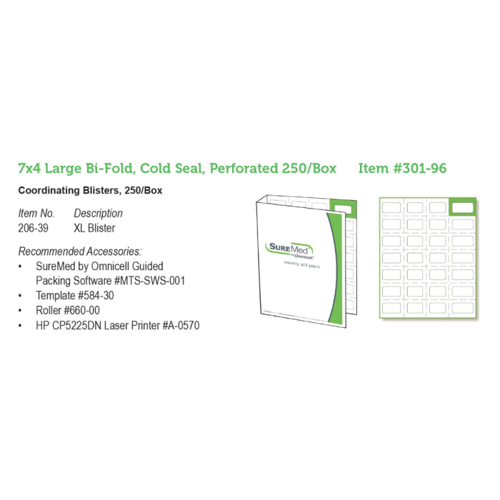 BLISTER - 28 CAVITY - PERFORATED - MULTIMED - 250/CASE - J206-39