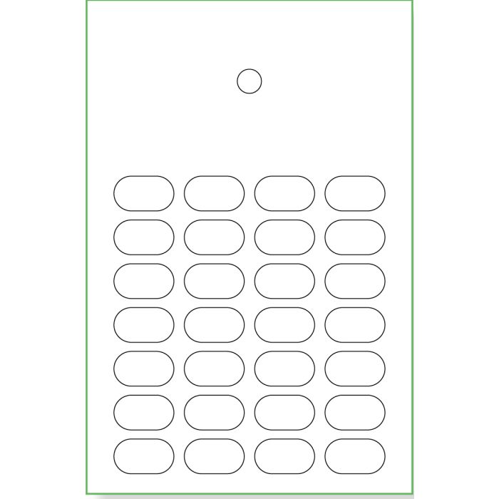 CARD - BLANK - 28 DOSE HEAT SEAL - 500/CASE - J300-38