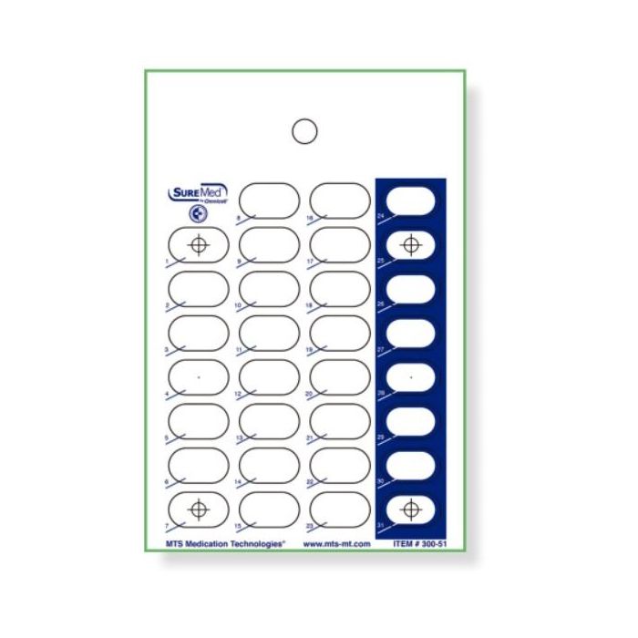 CARD AND BLISTER - 31 DOSE - CALENDAR - DOSIS FRONT - 500/CASE