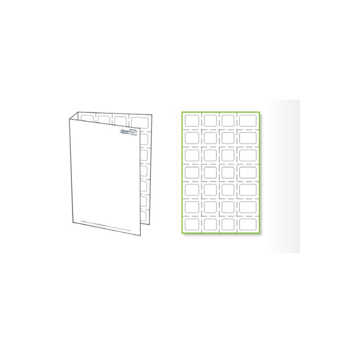 CARD - 7 X 4 BI-FOLD - PEFORATED - COLD SEAL - 250/CASE - J300-96GLB