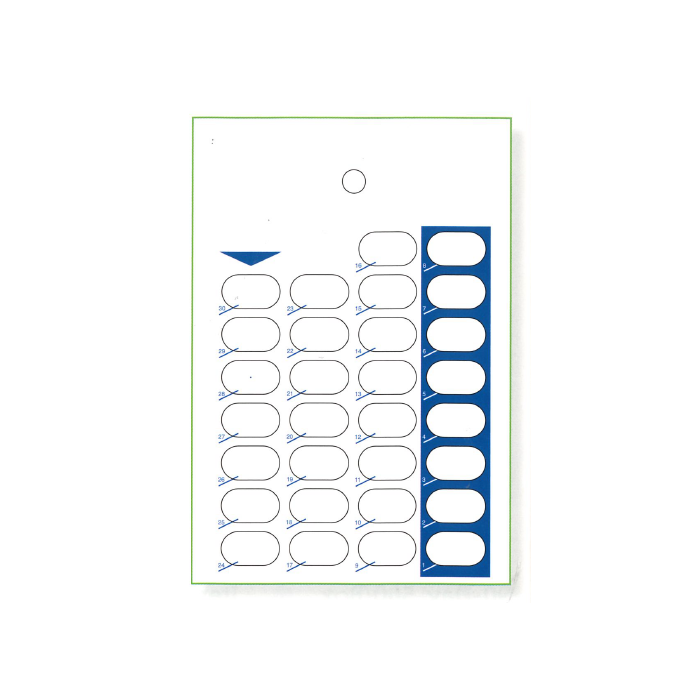 CARD AND BLISTER - 30 DAY 1-PIECE HEAT SEAL - OVAL - LARGE - 250/CASE - J30OV