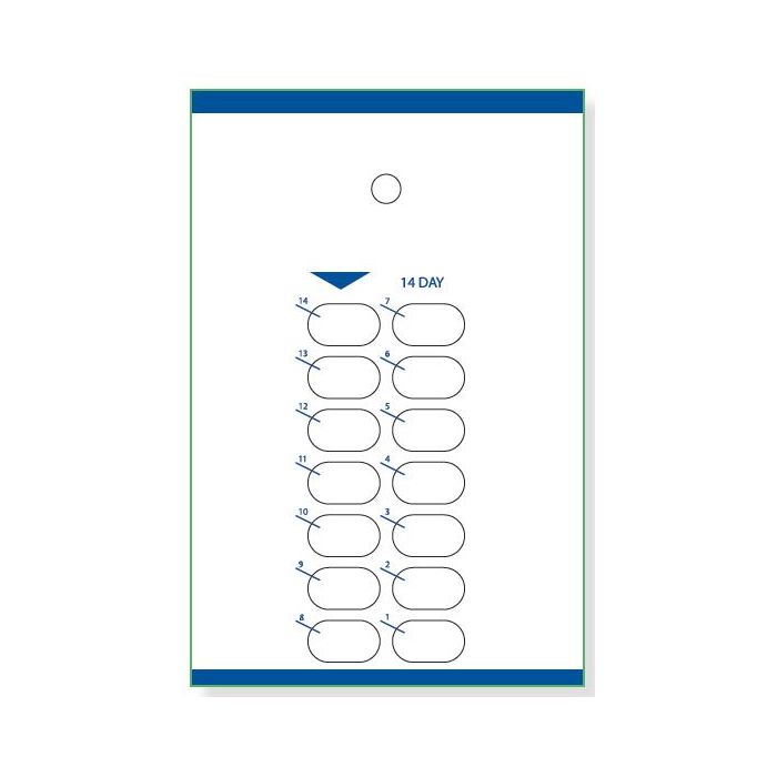 CARD - 14 DOSE COLD SEAL - 250/CASE - J314-61
