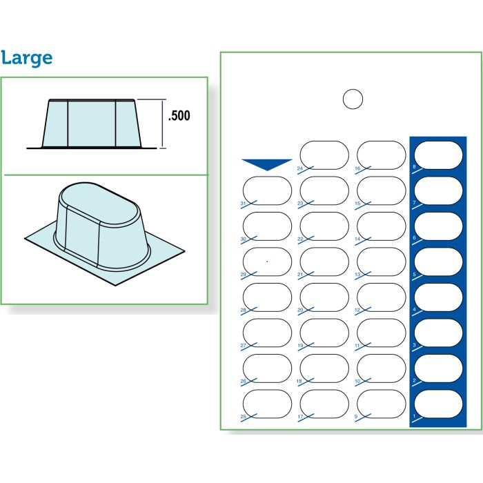 CARD AND BLISTER - 31 DAY 1-PIECE HEAT SEAL - COUNTDOWN - LARGE - 250/CASE - J31OV