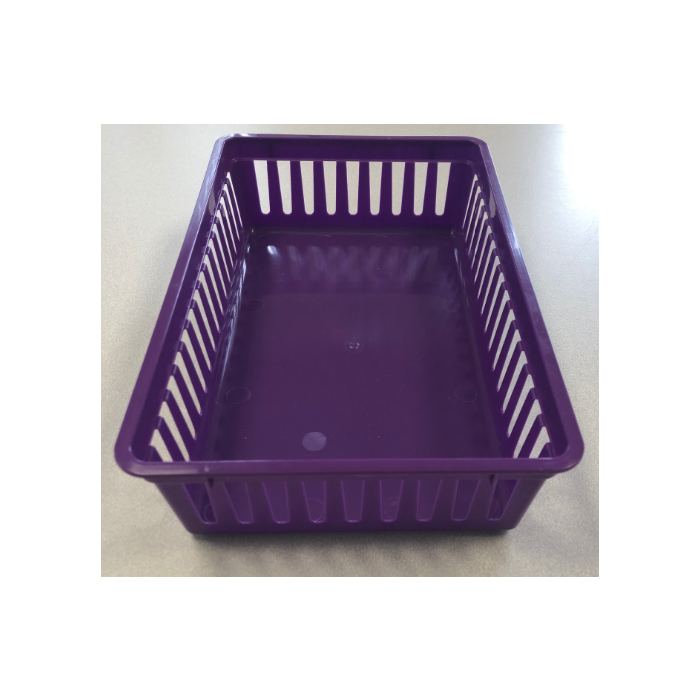 PLASTIC BASKET - MESH - 6-1/2 X 10 X 2-1/2 - PURPLE - J51310-PU-LRG