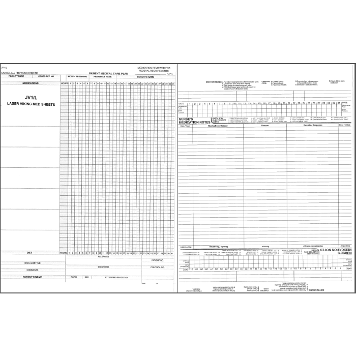 LASER VIKING MEDSHEET - 2000/CASE - JV1/L