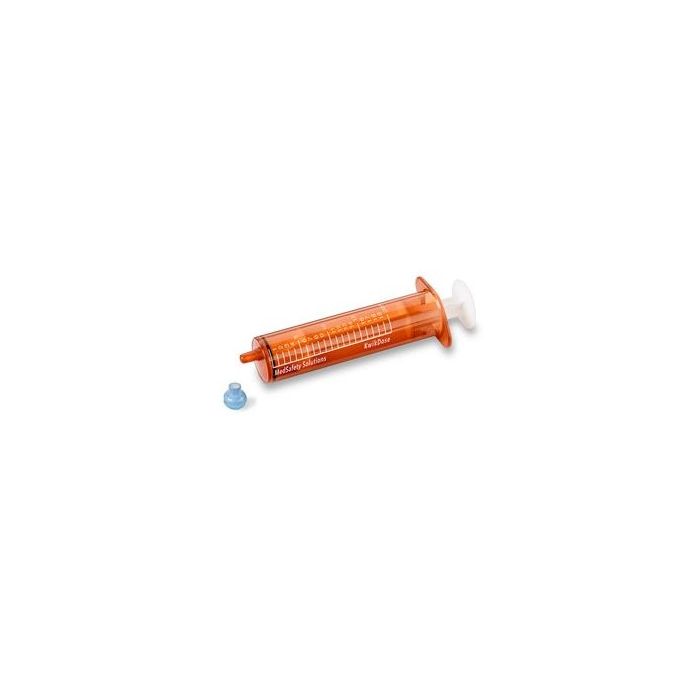ORAL SYRINGE 20ML- AMBER W/WHITE MARKINGS W/TIP CAP - KDA-2000