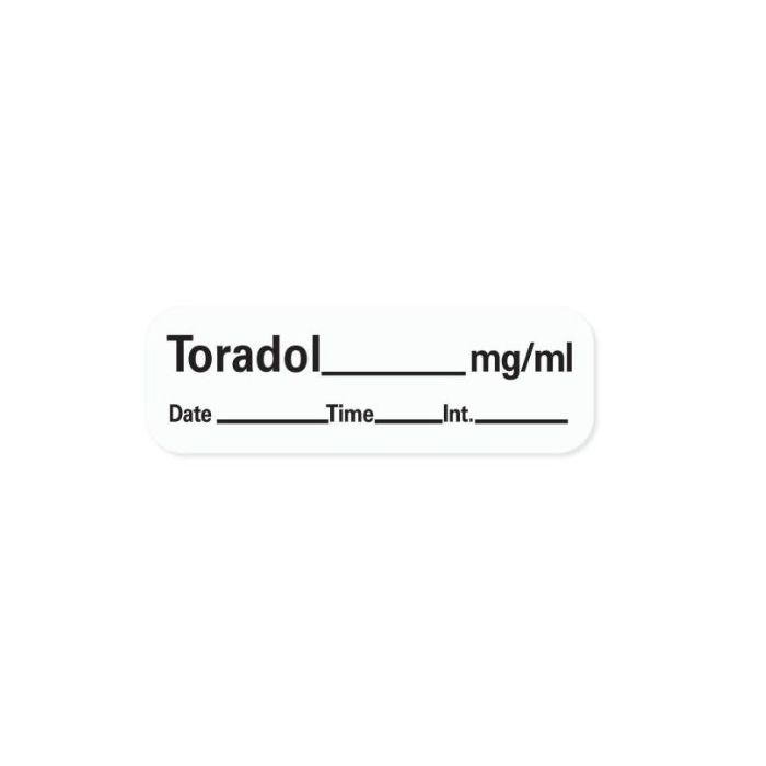LABEL TORADOL MG/ML 1 1/2 X 1/2
