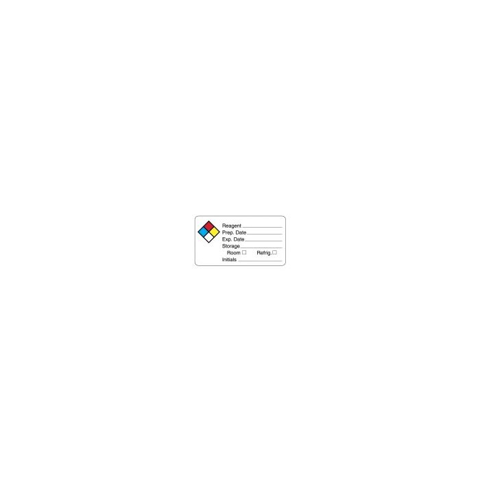 LABEL REAGENT PREP DATE 3 X 1 5/8 - LH304