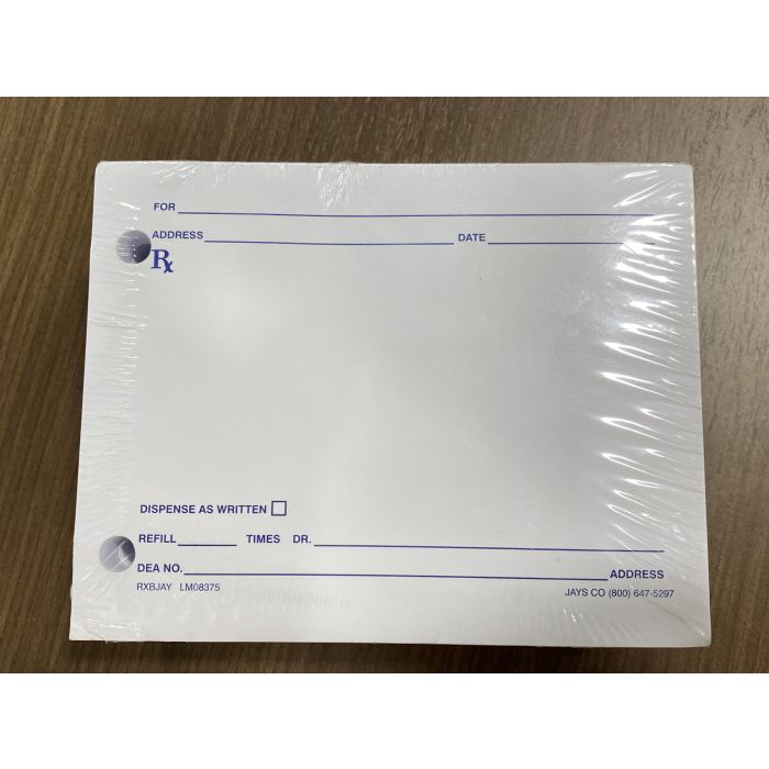 BLANK STOCK - RX PAD - WITH HOLES - LW1-2HOLE