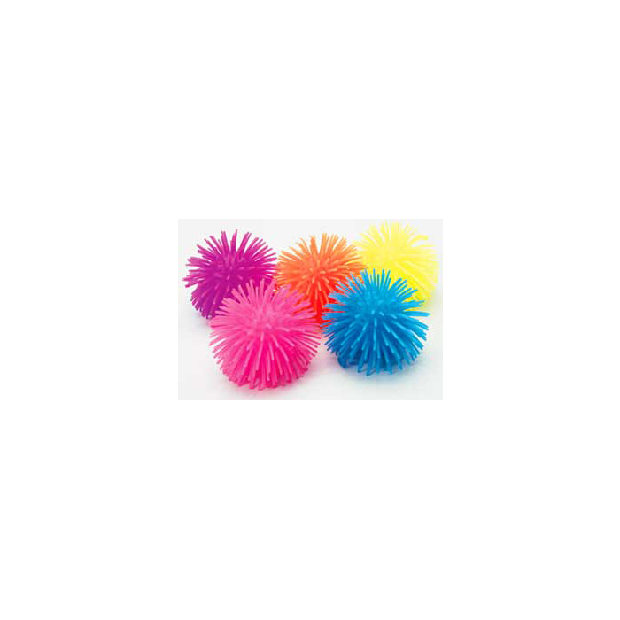 PUFFER BALLS - 3-3/4 - NEON - ASSORTED COLORS - 12/PACK