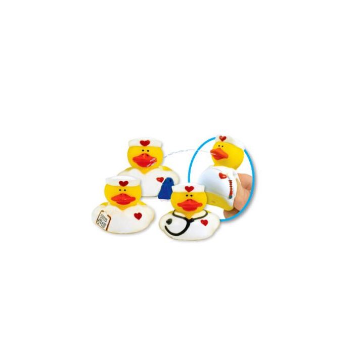 NURSE RUBBER DUCKY SQUIRT TOYS - 2 - 24/PACK - MB5828