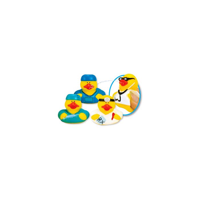 DOCTOR RUBBER DUCKY SQUIRT TOYS - 2 - 24/PACK