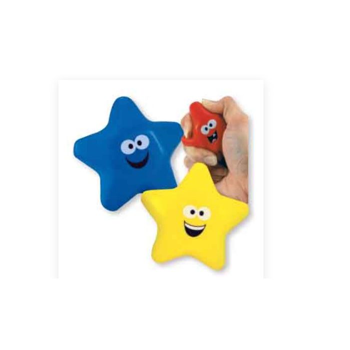 STAR SQUEEZE BALLS - ASSORTED COLORS - 12/PACK