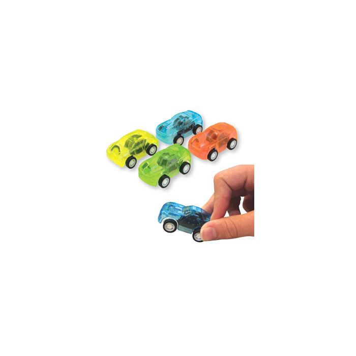 TRANSPARENT PULL-BACK RACERS TOYS - 2 - 24/PACK