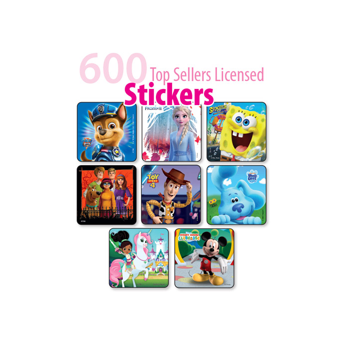 TOP SELLERS LICENSED STICKER SAMPLER - 2-1/2 - MBTSL