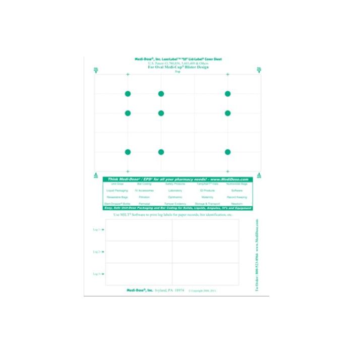 LASER LABEL LID-LABEL COVERS - MD202GREEN