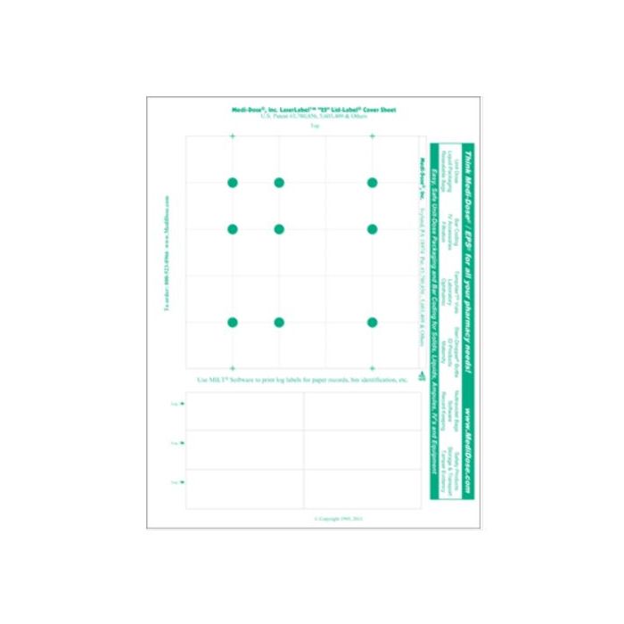 LASERLABEL LID-LABEL COVERS - MD242GREEN