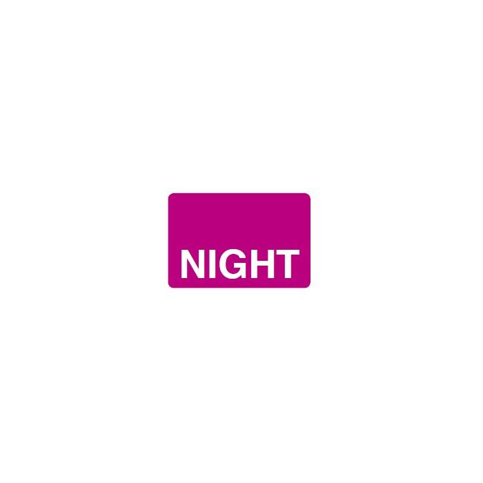 LABEL - NIGHT REVERSE PRINT WHITE ON PURPLE - 125 X 1 - 1000/BOX - MT1.25NIGHT-PUR1C