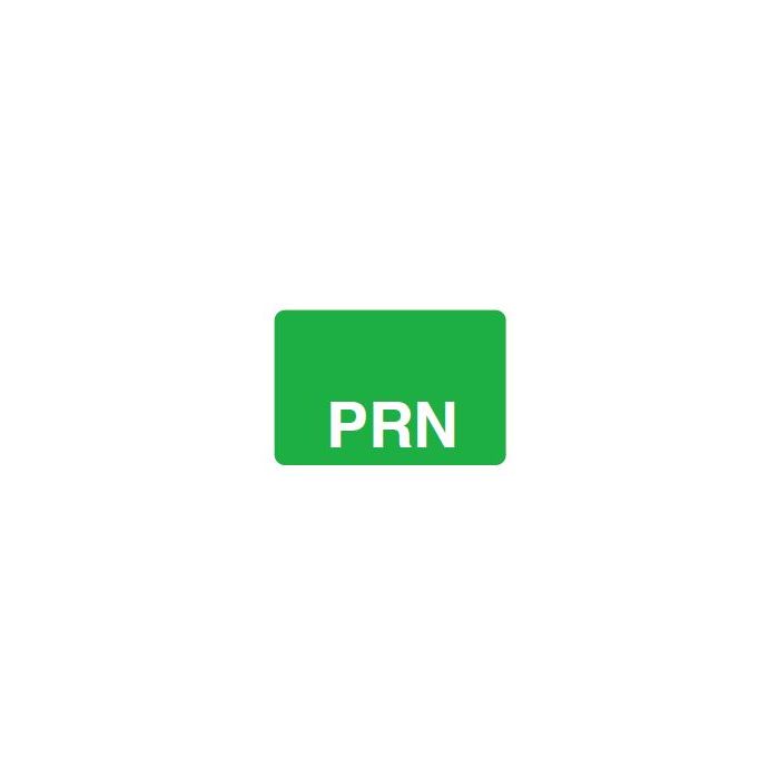 LABEL - PRN REVERSE PRINT WHITE ON GREEN - 125 X 1 - 1000/BOX - MT1.25PRN-GRN1C