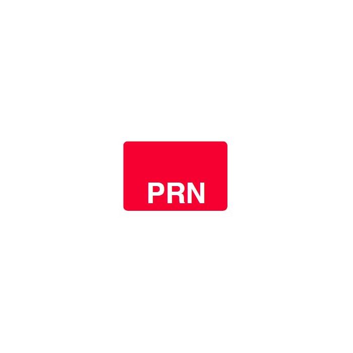 LABEL - PRN REVERSE PRINT WHITE ON RED - 125 X 1 - 1000/BOX - MT1.25PRN-RED1C
