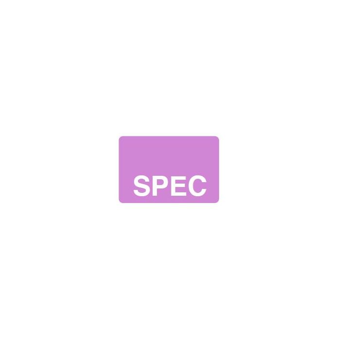 LABEL - SPEC REVERSE PRINT WHITE ON VIOLET - 125 X 1- 1000/BOX - MT1.25SPEC-VIO1C